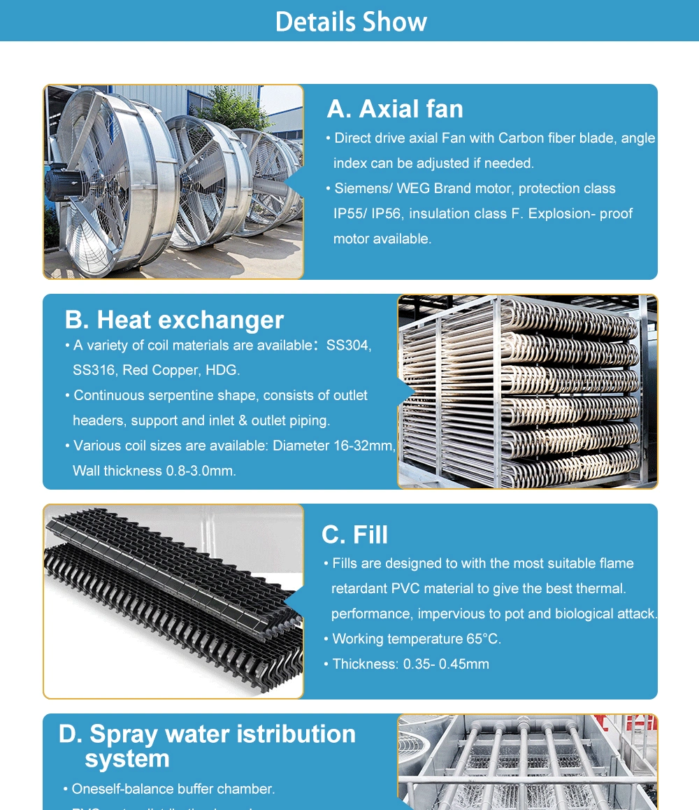 Cheep and Easy to Use Refrigeration Equipment with Closed Cooling Tower