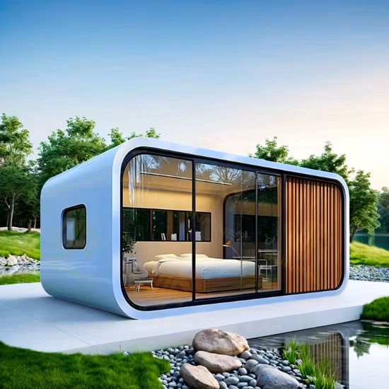 Casa de contenedor prefabricada prefabricada de lujo móvil de oficina modular móvil integrada portátil a prueba de herrumbre de China